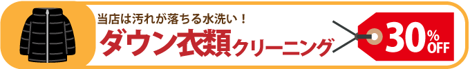 ダウン衣類クリーニング